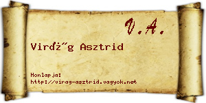 Virág Asztrid névjegykártya
